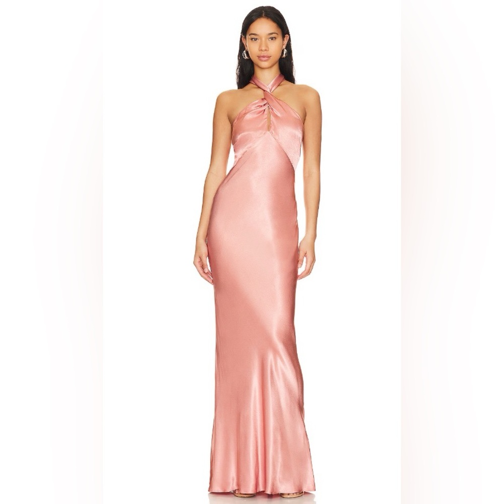 Shona Joy La Lune High Neck Twist Maxi Dress